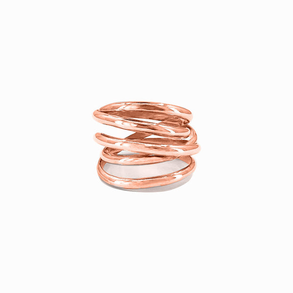 Elke Van Dyke Design image of the Cyclone Ring in Rose Gold