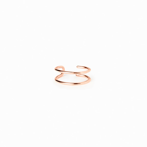 Elke Van Dyke Design Rose Gold Minimal Ear Cuff front view