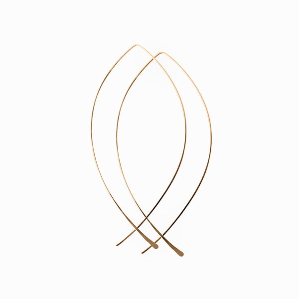 Elke Van Dyke Design 14K Gold Oval Hoop Earrings