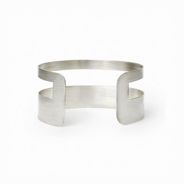 Elke Van Dyke Design Core Silver Cuff Bracelet front view