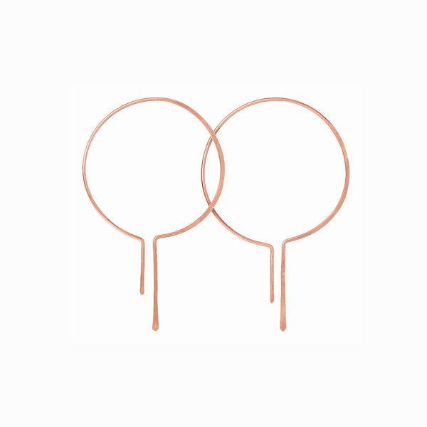 Elke Van Dyke Design Rose Gold Drop Hoops