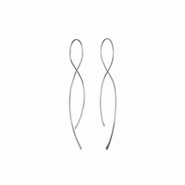 Elke Van Dyke Design Silver Double Wisp Threader Earrings