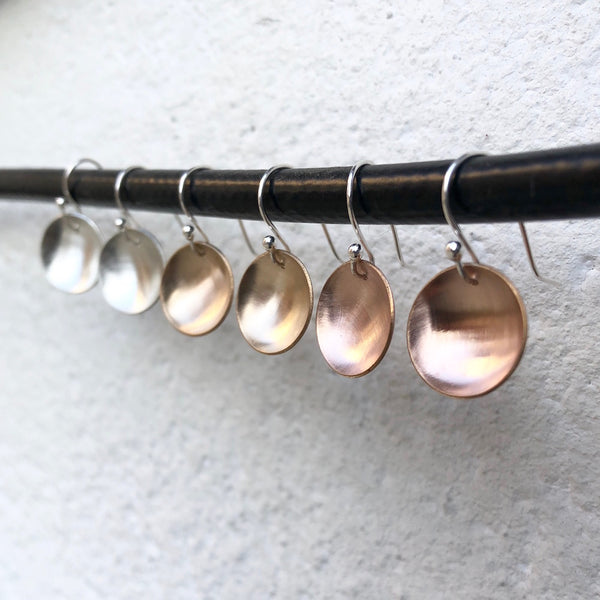 Elke Van Dyke Design Small Rose Gold Moon Earrings