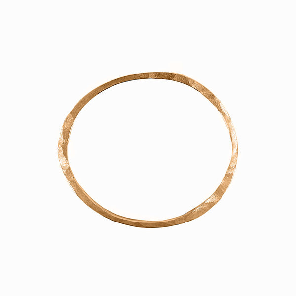 Elke Van Dyke Design Gold Obit Bangle Bracelet on white background