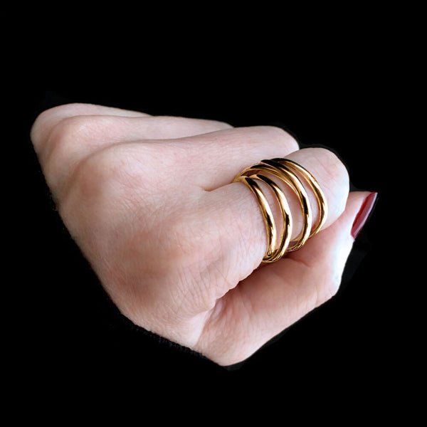 Gold Cyclone Ring