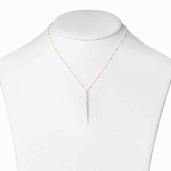 Rose Gold Icicle Necklace - Medium