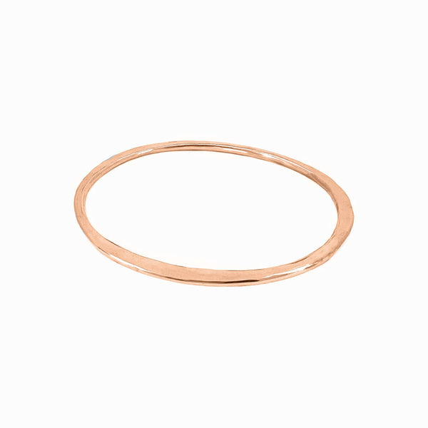 Elke Van Dyke Design Rose Gold Obit Bangle Bracelet on white background