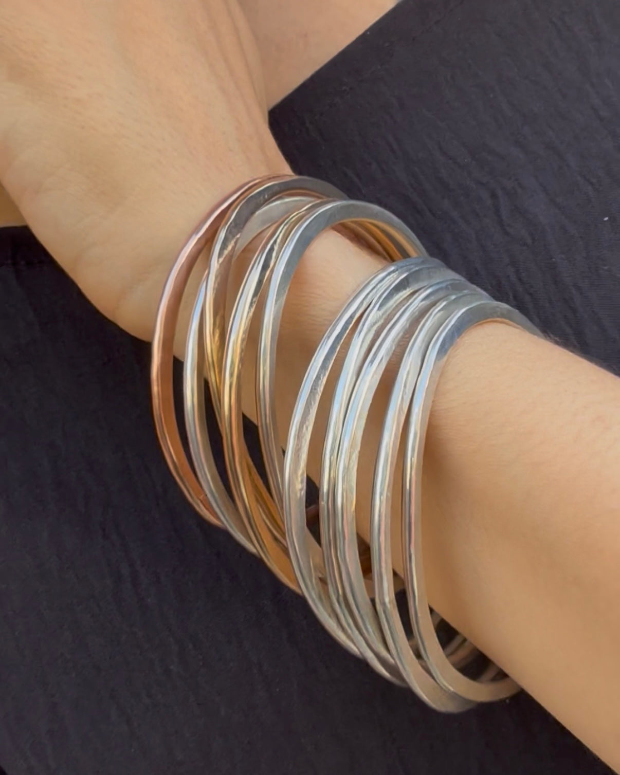 Orbit Bangle Bracelet – Handmade in Sterling Silver | Elke Van