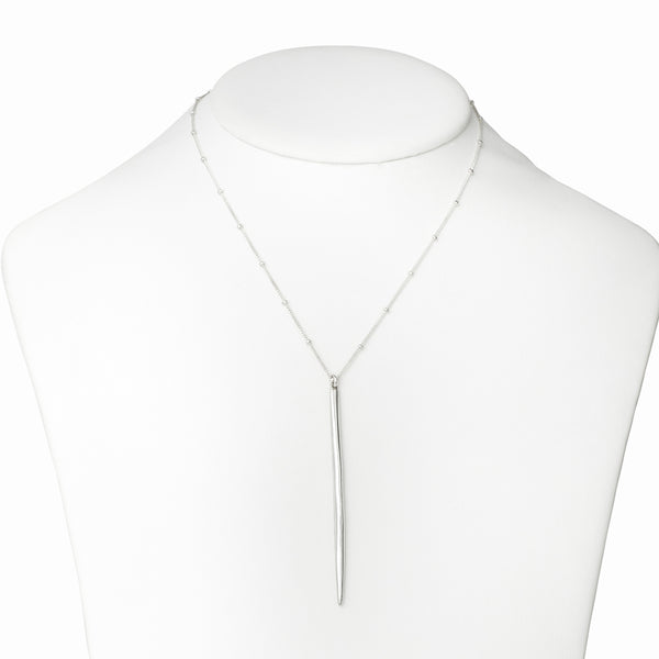 Elke Van Dyke Design Silver Icicle Necklace in Large on mannequin neck