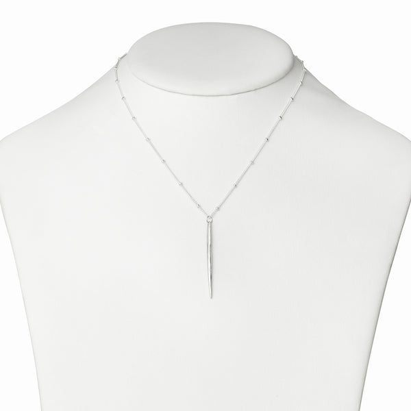 Elke Van Dyke Design Silver Icicle Necklace in Medium on mannequin neck