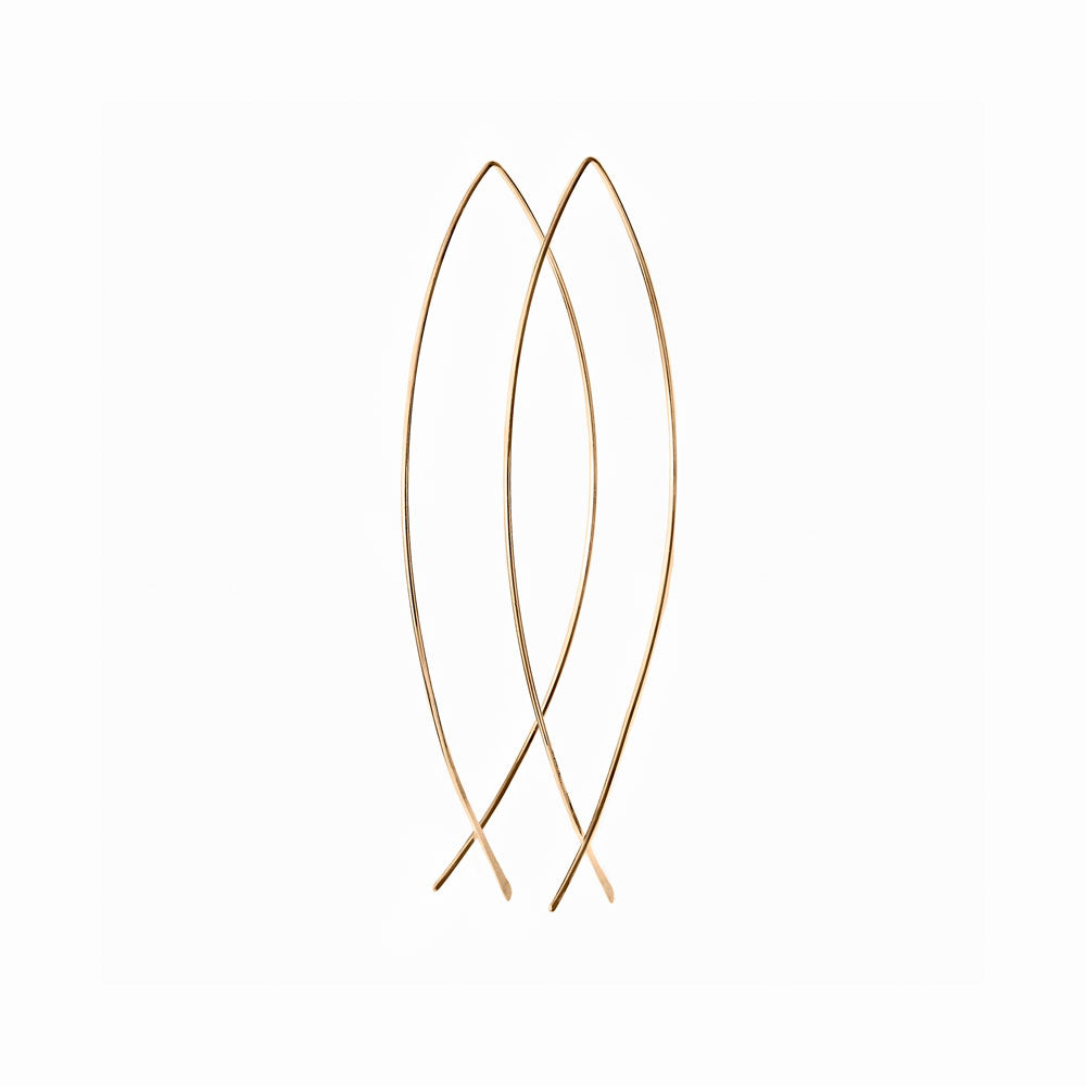 Elke Van Dyke Design 14K Gold Oval Hoop Earrings Alternate View
