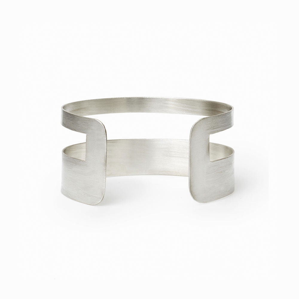 Elke Van Dyke Design Core Silver Cuff Bracelet back view