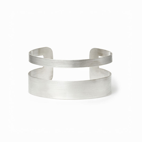 Elke Van Dyke Design Core Silver Cuff Bracelet front view