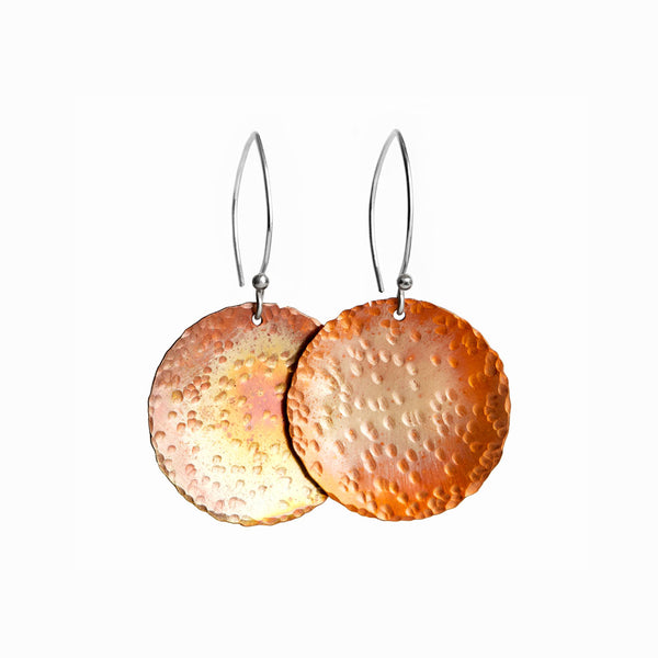 Large Copper Sol Earrings