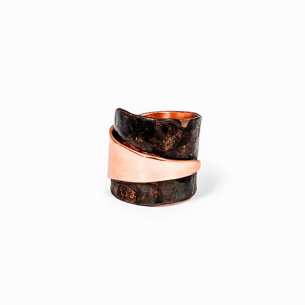 Elke Van Dyke Design Copper Wrap Ring front view