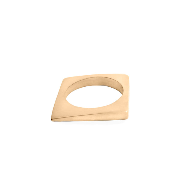 Elke Van Dyke Design Gold Ice Shard Ring Short Style