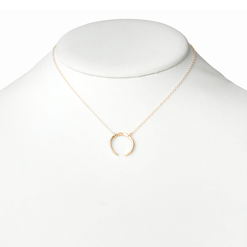 Gold Crescent Moon Necklace