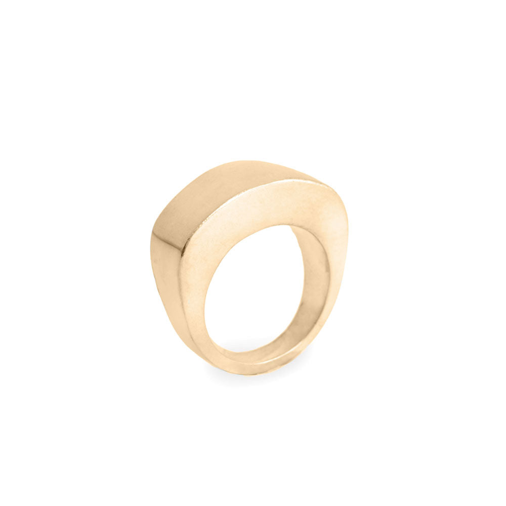 Elke Van Dyke Design Gold Solid Barrel Ring