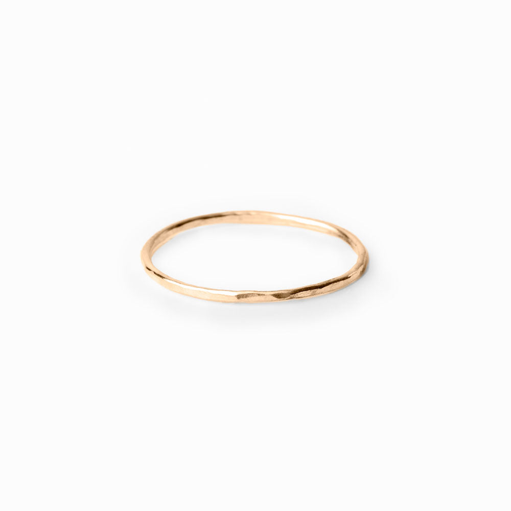 Elke Van Dyke Design Gold Stacking Ring Single front view