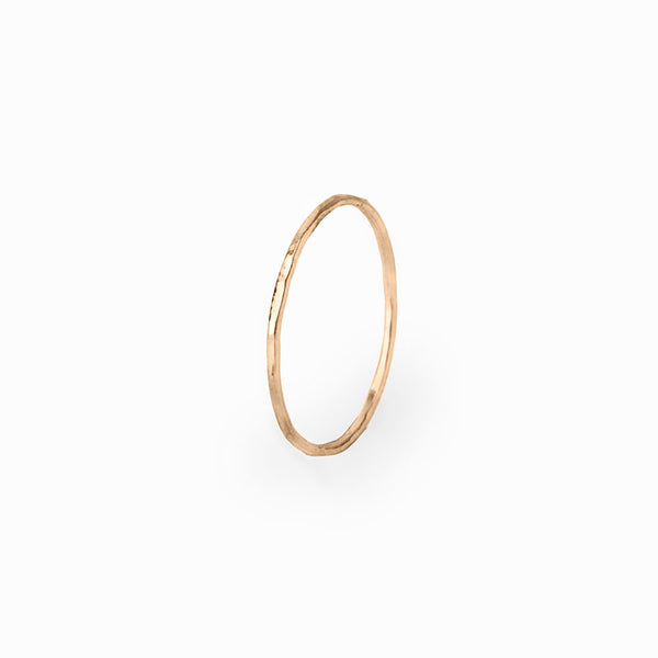 Elke Van Dyke Design Gold Stacking Ring Single side view