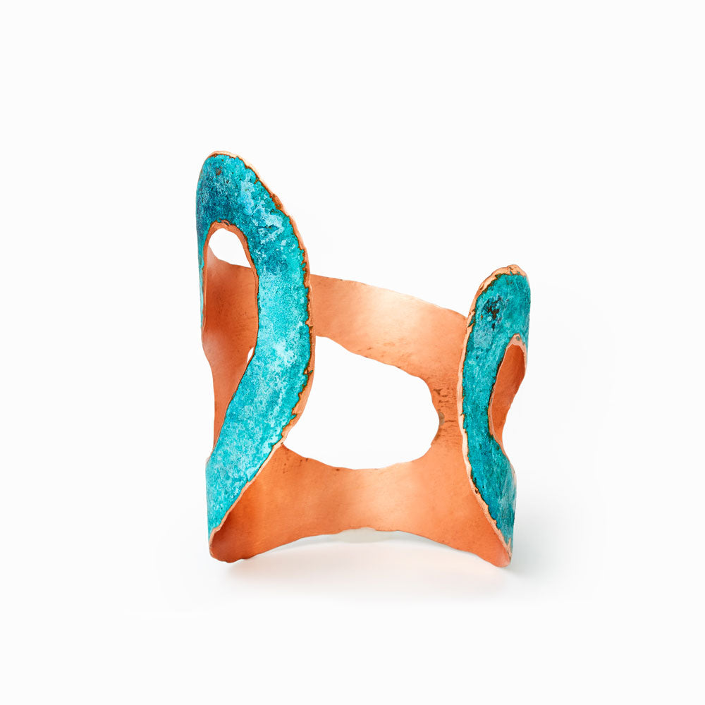 Elke Van Dyke Design Minimes Copper Cuff Bracelet Back View