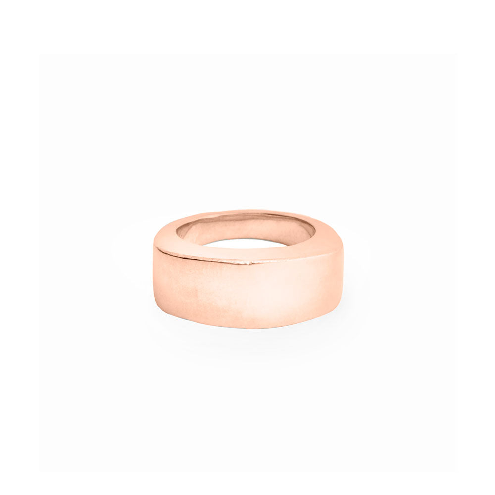 Rose Gold Solid Barrel Ring