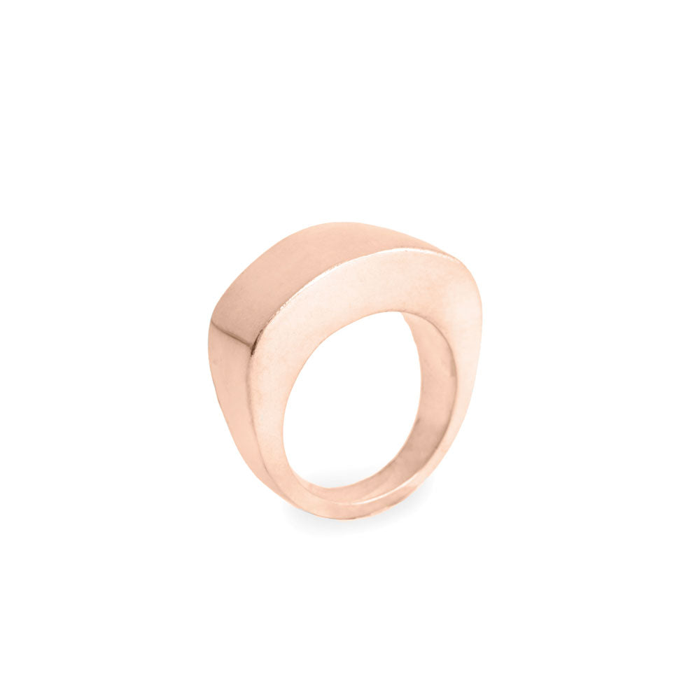 Rose Gold Solid Barrel Ring