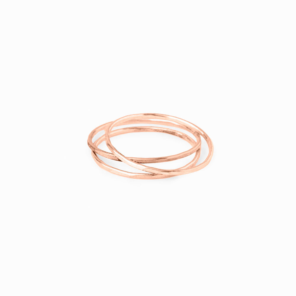 Elke Van Dyke Design Rose Gold Stacking Ring set of three