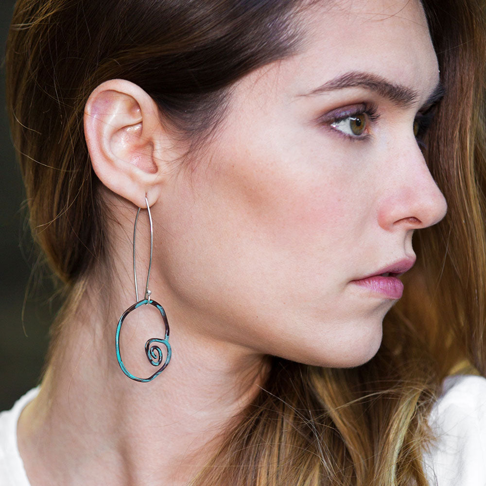 Elke Van Dyke Design Ola Earrings on model