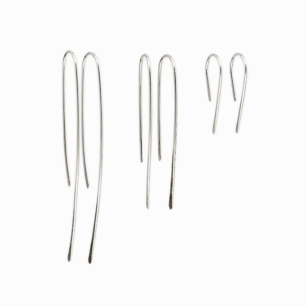 Silver Classic Threader Earrings