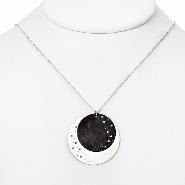 Elke Van Dyke Design Eclipse Necklace on mannequin neck