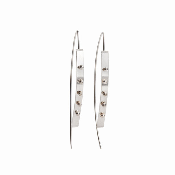 Elke Van Dyke Design Silver Moonscape Earrings