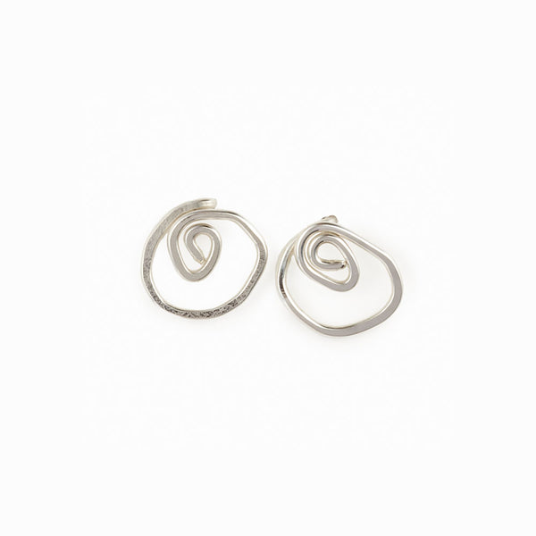 Elke Van Dyke Design Silver Rose Stud Earrings
