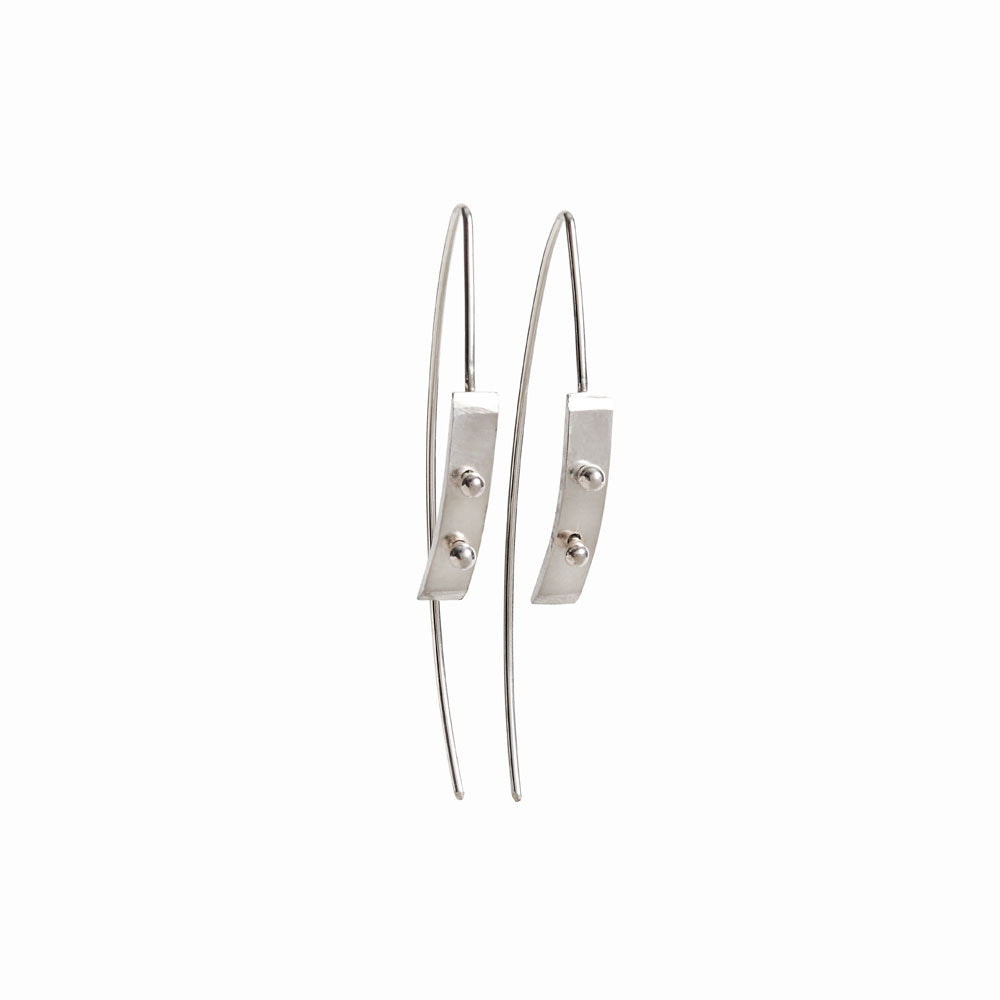 Elke Van Dyke Design Small Silver Moonscape Earrings