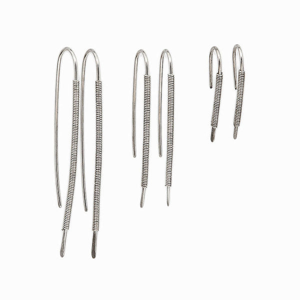 Silver Spiralight Threader Earrings