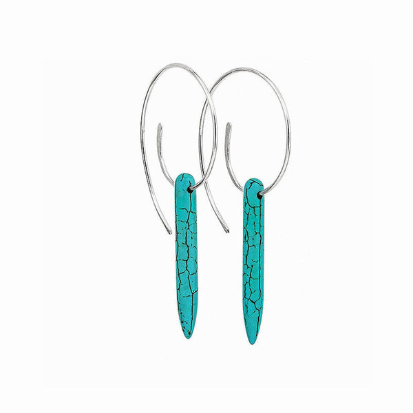 Elke Van Dyke Design Turquoise Spiral Earrings